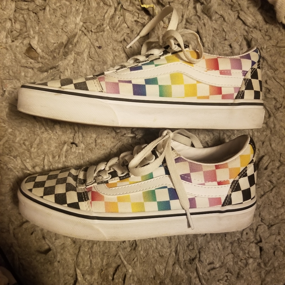 VANS WARD CHECKER SKATE SHOES - Picture 2 of 8